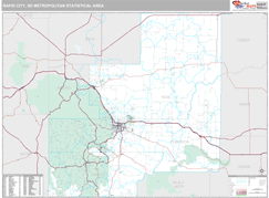 Rapid City Metro Area Digital Map Premium Style